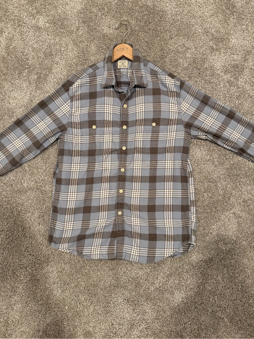 J.Crew Men's Medium Plaid Flannel Shirt